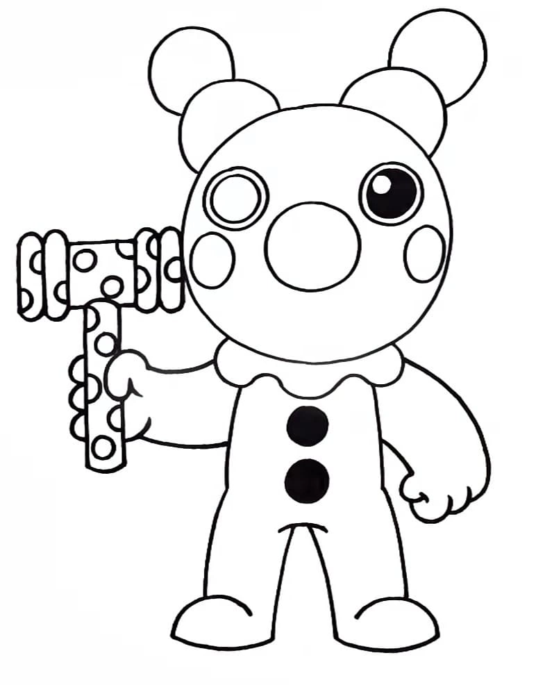 Coloring page Roblox the clown